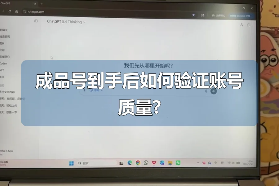 成品号到手后如何验证账号质量?